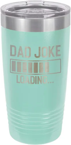 Miniatura 16 de Dad Joke Loading Purple Vaso de bebida de 20 oz con pajita Taza de viaje grabada con láser Comparar con Yeti Rambler Idea de regalo para papá