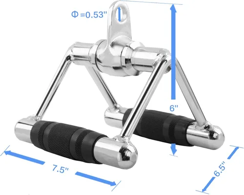 Miniatura 3 de Mango doble D, accesorios de mango de máquina de cable, asas de ejercicio extraíbles de accesorios de gimnasio en casa