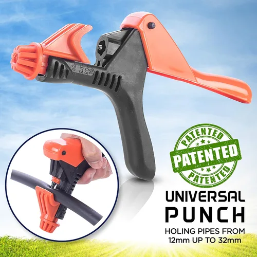 Miniatura 2 de Al-Magor Punzón universal UP-3 Herramienta de perforación de orificio de riego por goteo - Perforadora de tubo de operación en espiral para goteros