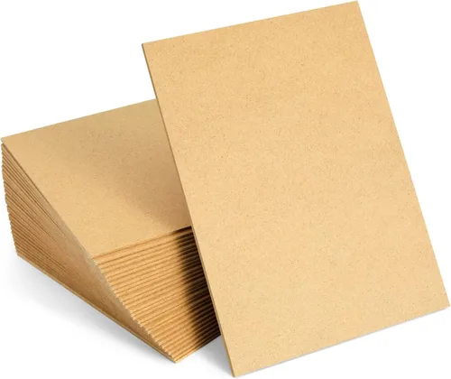 Juvale Hojas de tablero de MDF, paquete de 30 unidades, 0.079 in de grosor, 6 x 8 pulgadas, marrón, sobres de aglomerado y fotos y cajas de