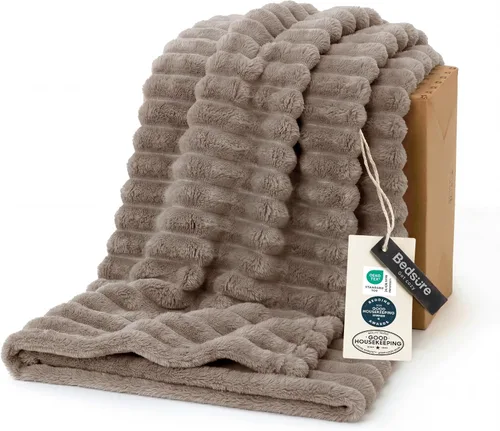 Miniatura 59 de Bedsure GentleSoft - Manta de forro polar azul para sofá, mantas suaves y acogedoras para mujer, lindas mantas pequeñas para niñas, azul claro, 108