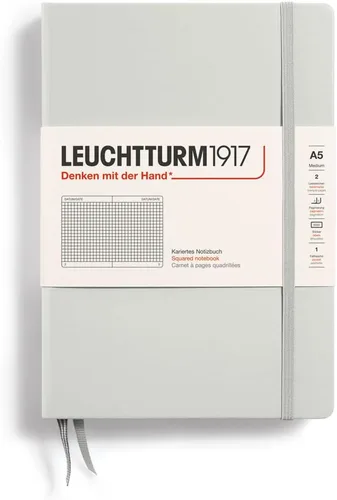 Miniatura 141 de LEUCHTTURM1917 - Cuaderno de tapa dura mediano A5 con 251 páginas numeradas para escritura y diario (verde menta, con puntos)