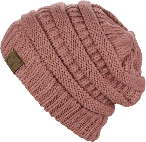 Miniatura 612 de C.C Trendy Warm Chunky Soft Stretch Cable Knit Beanie