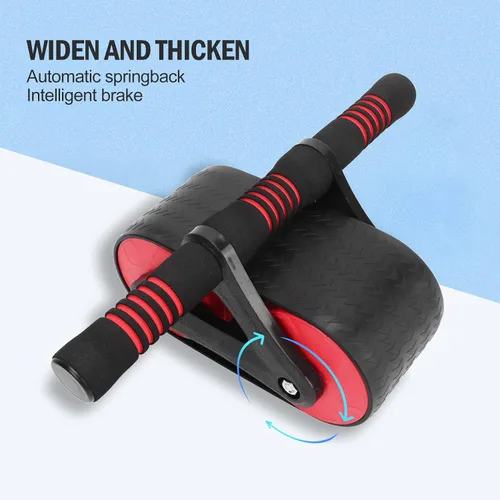 Miniatura 4 de Rueda abdominal automática con respaldo elástico Diseño de 2 ruedas para la fuerza del núcleo/gimnasio en casa/apto para principiantes Mango