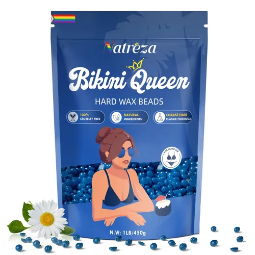 Perlas de cera para depilación - 1 libra de cera dura natural de manzanilla para todo tipo de piel y cabello, perlas a granel para calentadores de