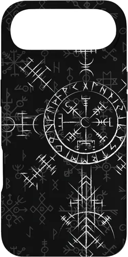Miniatura 26 de Carcasa celta Vegvísir para iPhone 11, diseño de brújula vikinga, color celta
