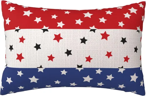 Miniatura 10 de Fundas de almohada de lino del 4 de julio de 1776, funda de almohada de lino para el Día de la Independencia, decoración de funda de almohada