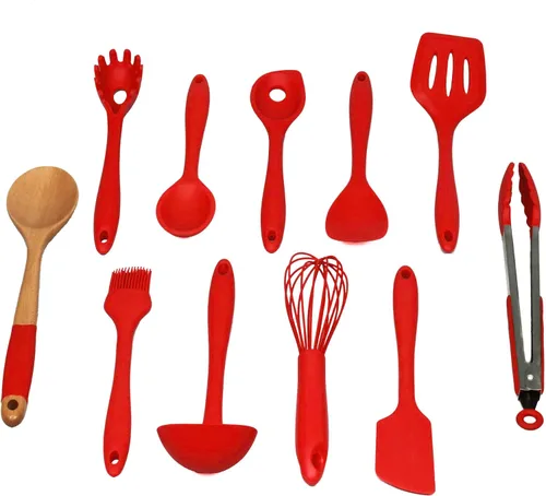 Miniatura 38 de Juego de 5 utensilios de cocina Chef Craft, de silicón, de color azul, Juego de 7 piezas, Amarillo