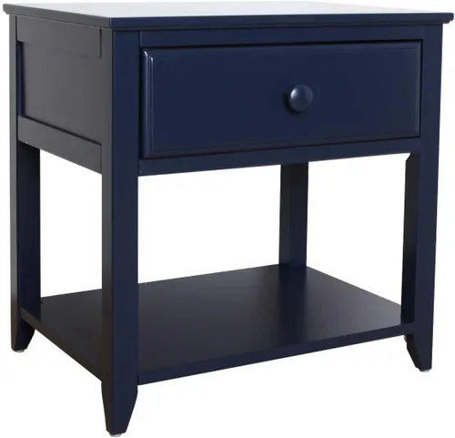 Miniatura 4 de Max & Lily Mesita de noche con cajón y estante, azul