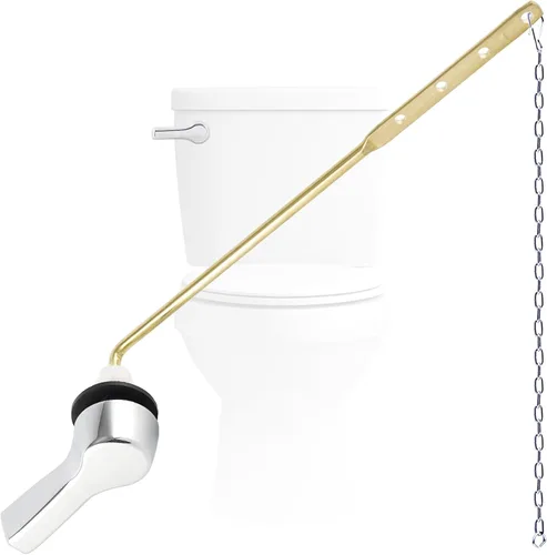 Hygie Rinse Manija de inodoro de metal de repuesto para manija de inodoro, mango universal de montaje frontal compatible con TOTO/Glacier Cromado