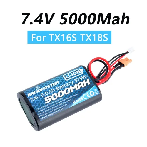 Miniatura 3 de 2S 7.4V 5000mah 37wh batería TX16S TX18S TRemote Control Transmisor JST-XH y XT30 enchufe gran resistencia