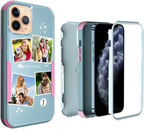 Miniatura 51 de Funda de fotos personalizada para iPhone 11 Apple Phone Plaid Collage - Imagen personalizada para hacer fotos en 3 híbridos gruesos resistentes