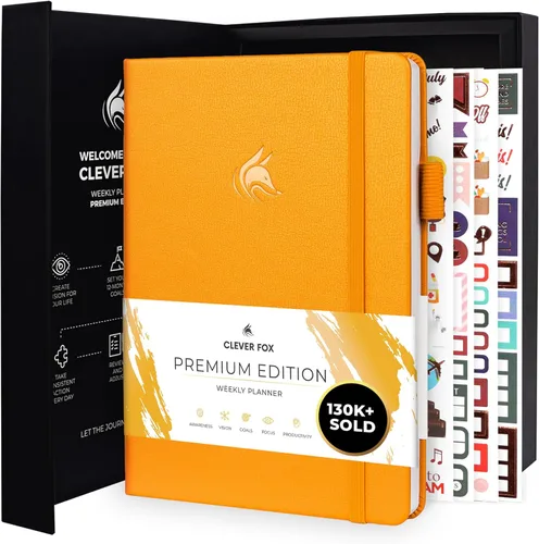 Miniatura 12 de Clever Fox Planificador edición premium, planificador semanal y mensual de lujo sin fecha para aumentar la productividad y alcanzar tus