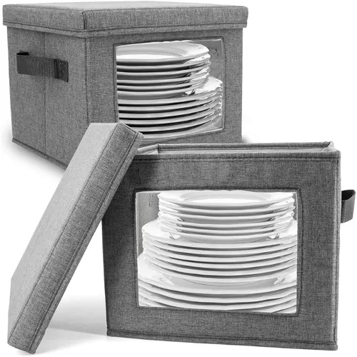 Miniatura 36 de HOMELUX THEORY 8 piezas de contenedores de almacenamiento de porcelana de carcasa dura, almacenamiento de tazas, copas de vino, utensilios