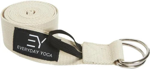 Miniatura 15 de Everyday Yoga Correa con anillo en D de metal, correa elástica duradera para yoga, pilates, flexibilidad y terapia física (6, 8, 10 pies)