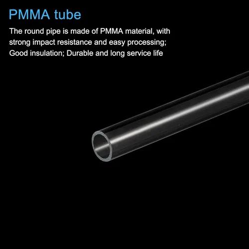 Miniatura 4 de MECCANIXITY Tubo Redondo Rígido Transparente de Acrílico 6mm (1/4") ID 8mm (5/16") OD 356mm para Lámparas y Linternas, Sistema de Refrigeración por