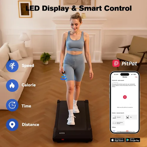 Miniatura 5 de SupeRun Caminadora portátil para guardar debajo del escritorio, 3 en 1, con pantalla LED, control remoto, silenciosa, de 2.5 HP, para uso en oficina