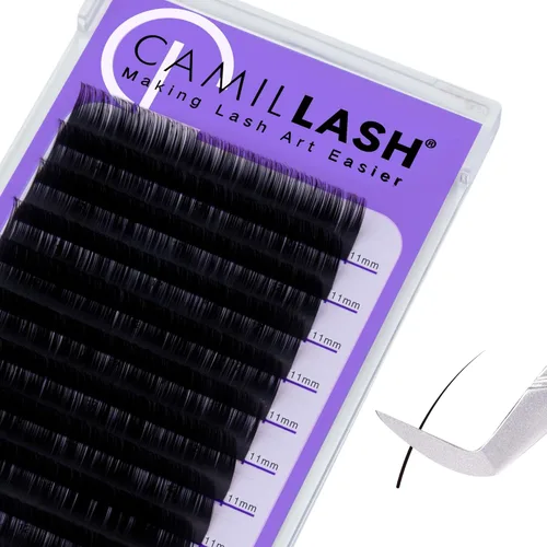 Miniatura 9 de Extensión de pestañas redondas volumen ruso (0.03/13MM/CC-rizo) Bandeja al por mayor, pestañas visón individual individual extensiones caso negro