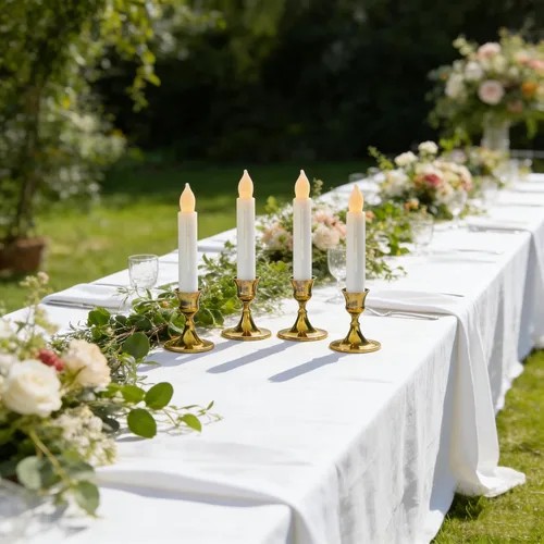 Miniatura 7 de MUMCHASI Velas sin llama Candelabros a pilas Velas LED parpadeantes Velas eléctricas sin llama Candelabros cónicos Iglesia Boda Fiesta de Halloween