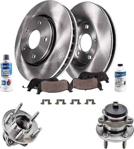 Miniatura 13 de Detroit Axle - Rotores de freno para Nissan NV2500 NV3500 NV1500 NV1500 2012-2021, repuesto de rotores de freno de disco: rotor delantero de 14.17