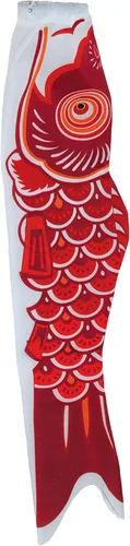 Miniatura 20 de En la brisa peces koi Windsock, Rojo