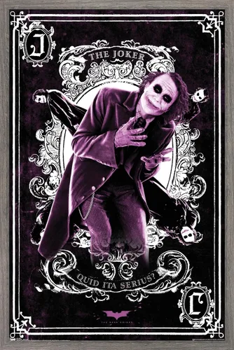 Trends International Póster de pared de DC Comics Movie - The Dark Knight - The Joker Playing Card - Póster de pared, 14.725 x 22.375 pulgadas,