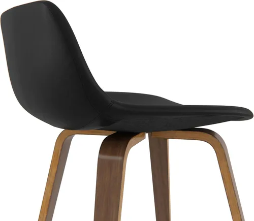 Miniatura 6 de SIMPLIHOME Randolph Taburetes de mostrador (juego de 2) taburetes de bar tapizados de madera curvada de 28 pulgadas de altura del asiento en tela
