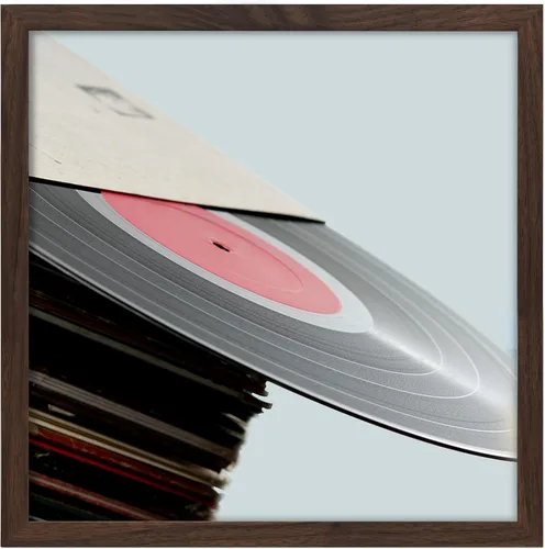 Miniatura 21 de eletecpro Marcos de discos de vinilo de 7 x 7 pulgadas para galería, decoración de pared negra resistente y ligera, marcos LP fáciles de colgar, se