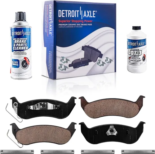 Miniatura 148 de Detroit Axle - Pastillas de freno de cerámica delanteras Reemplazo de pinza de freno derecha para Dodge Ram 1500 Dakota, Ram 1500 Classic - Juego