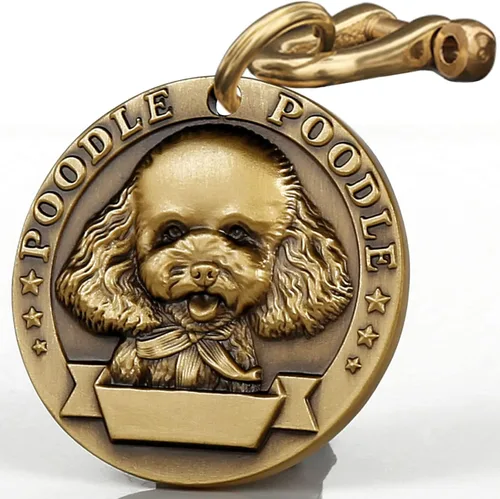 Miniatura 21 de Etiqueta de perro retro de cobre puro tridimensional con estampado de mascotas en relieve, etiquetas personalizadas para mascotas, etiquetas