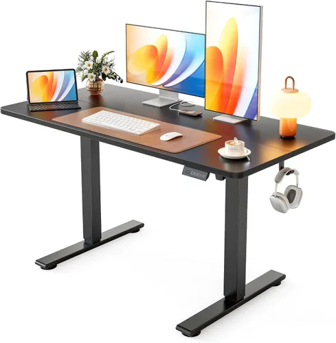 Miniatura 33 de Cubiker Escritorio de Pie de 40 x 24 Pulgadas, Mesa Eléctrica de Oficina en Casa de Altura Ajustable, Escritorio Sit-Stand con Tablero de Empalme
