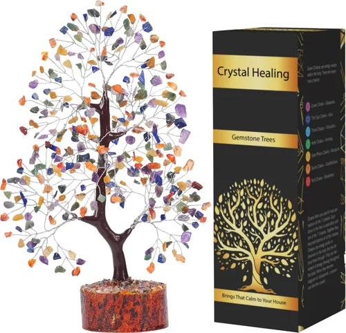 Miniatura 18 de Árbol de 7 Chakras, Cristales y Piedras Curativas, Árbol de la Vida de Chakra Árbol de Cristal para Energía Positiva, Regalos de Cumpleaños