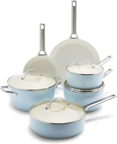 Miniatura 9 de GreenPan Padova - Juego de utensilios de cocina antiadherentes de cerámica anodizada dura, 17 piezas, sin PFAS, inducción, apto para lavavajillas
