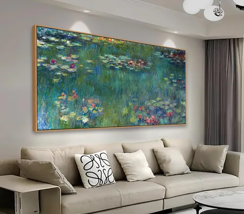 Miniatura 11 de Arte de Pared en Lienzo de Abedul Enmarcado - Imágenes Abstractas de Árboles de Abedul para Pintura Moderna en Lienzo Turquesa, Obra de Arte