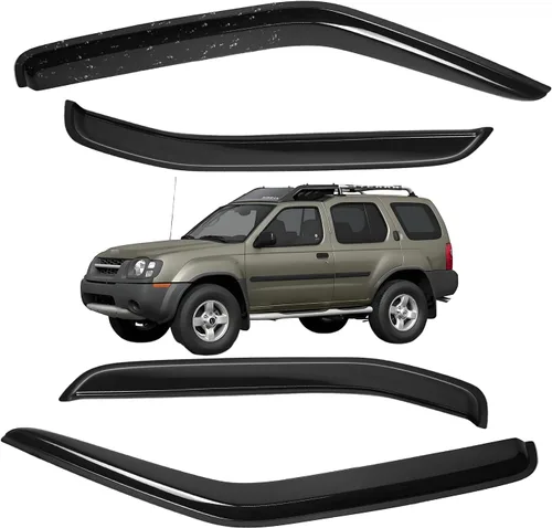 Miniatura 81 de Viseras para ventanas para Mazda 3 Sedán 4 puertas 2004 2005 2006 2007 2008 2009 estilo JDM Mugen, deflector de viento, protector solar y de lluvia