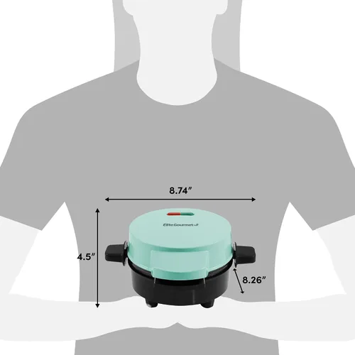 Miniatura 7 de Elite Gourmet EWM460 Máquina para Hacer Gofres Belgas Giratoria con Volteo Antiadherente, Gofres de 1.25 Pulgadas de Grosor, Hash Browns, Keto, Negro