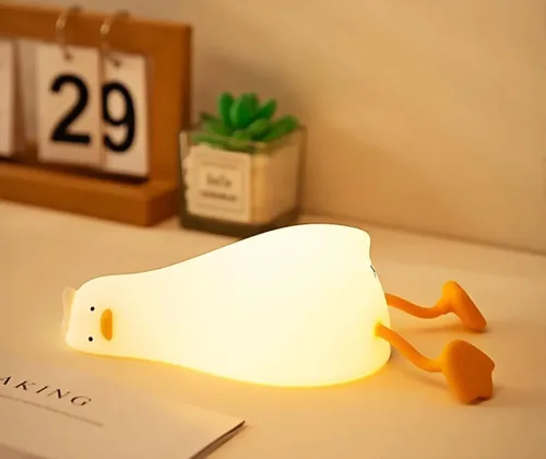 Miniatura 8 de Luz nocturna de pato para niños, regulable al tacto, recargable portátil y esponjosa, luz nocturna LED de silicona, regalo kawaii, guardería