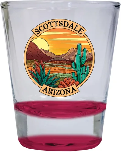 Miniatura 7 de Scottsdale Arizona Design A Souvenir - Vaso de chupito redondo transparente de 1.5 onzas Claro Individual
