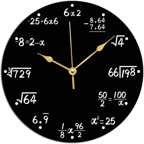 Miniatura 11 de ArogGeld The One of A Kind - Reloj de notas musicales con notas doradas, reloj artístico que no hace tictac, funciona con pilas, relojes decorativos
