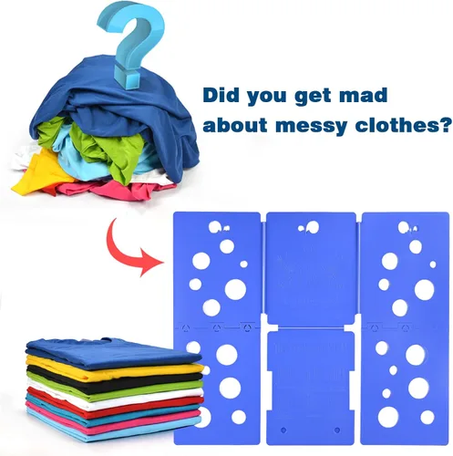 Miniatura 3 de BoxLegend V5 - Carpeta plegable para camisas, carpeta de ropa, fácil y rápido de plegar, asistente de lavandería para carpetas de lavandería Azul