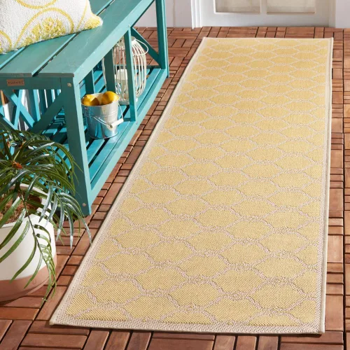 Miniatura 6 de SAFAVIEH Alfombra lavable al aire libre Courtyard Collection - 9 x 12 pies, beige y terracota, no desprende pelusa y fácil limpieza, ideal