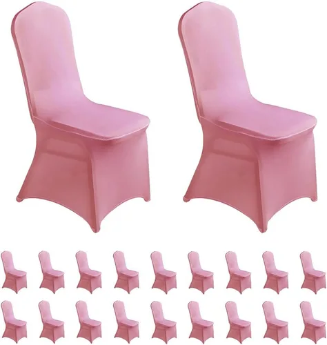 Miniatura 46 de LZY 6 piezas Fundas de Silla de Spandex Elásticas Fundas Deslizables para Fiestas de Boda, Fundas de Decoración de Sillas de Comedor y Banquete Negro