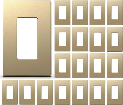 Miniatura 9 de ELEGRP Placas de pared decorativas sin tornillos de 2 posiciones, placas de cubierta de tamaño mediano, cubierta de placa frontal termoplástica Negro