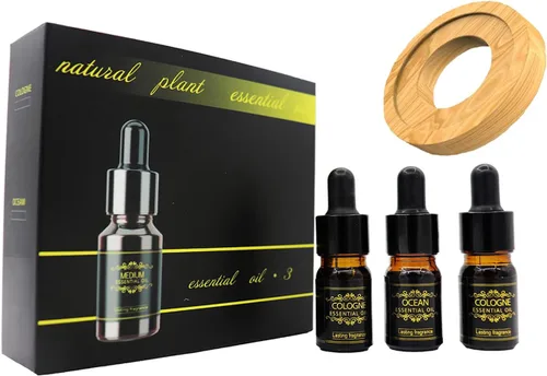Miniatura 7 de Ambientador de aire para automóvil con energía solar con 3 aceites esenciales, difusor giratorio de aromaterapia para automóvil, perfume, fragancia