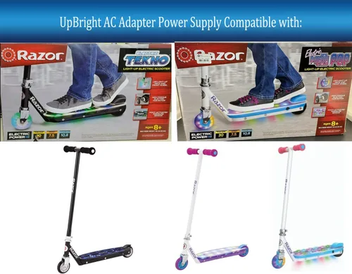 Miniatura 2 de UpBright Adaptador AC/DC compatible con Razor Tekno Party Pop Light-Up Scooter eléctrico 13111701 13111710 10.8V batería de iones de litio 80W