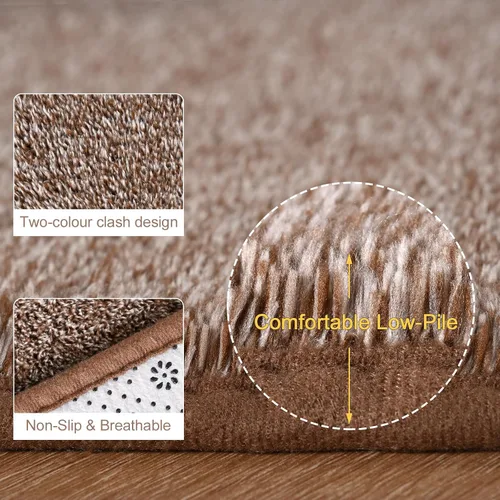 Miniatura 7 de Amearea 6x9 Alfombra de área moderna y suave, alfombras lavables de color elegante para sala de estar, alfombra de felpa para decoración del hogar
