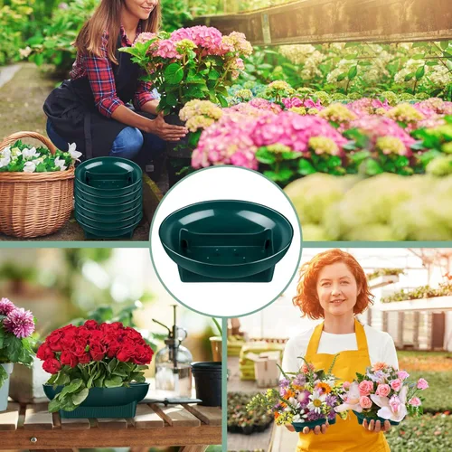 Miniatura 6 de Karenhi 18 piezas de suministros florales, cuencos verdes, suministros florales para arreglos florales, tamaño grande, 6.3 pulgadas, cuencos