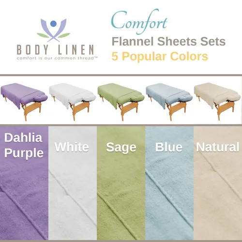 Miniatura 7 de Body Linen Juego de sábanas de franela de lujo de 3 piezas, 100% franela de algodón cepillado doble súper suave y duradero, incluye sábana encimera