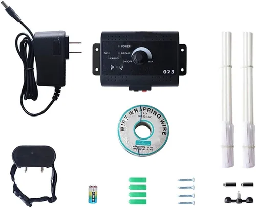 Miniatura 5 de Cerca eléctrica para mascotas, sistema de contención eléctrica para mascotas, seguro y eficaz pitido y cerca de choque, receptor de collar