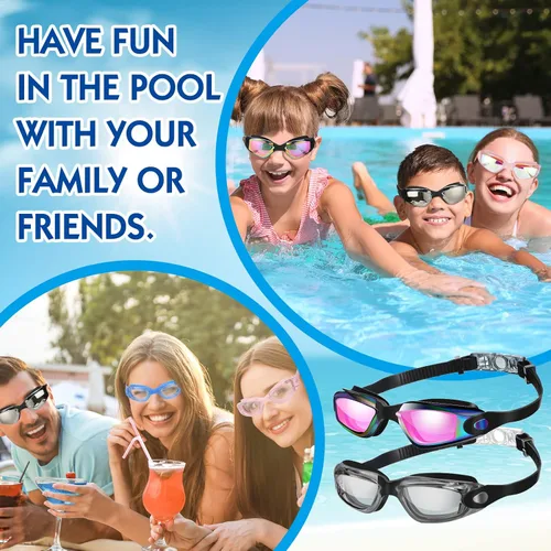 Miniatura 6 de Konohan 24 Pack Swim Goggles Bulk for Kids adult Pool Goggles Anti Fog Silicone No Leak Swimming Glasses for Men Women Youth Bright